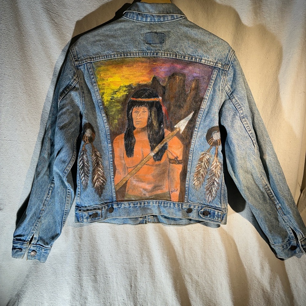 Levi's hand painted denim jacket -Rare
